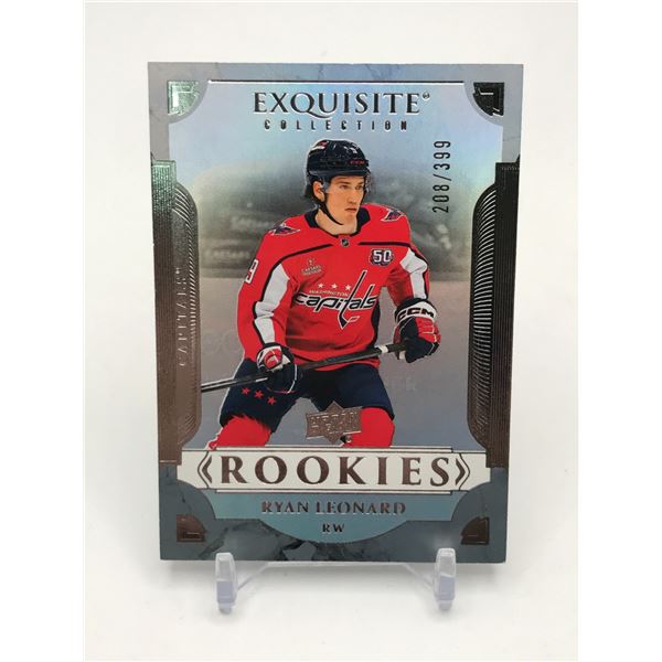 2025-26 UPPER DECK BLACK DIAMOND EXQUISITE COLLECTION RYAN LEONARD ROOKIES TRADING CARD 208/399
