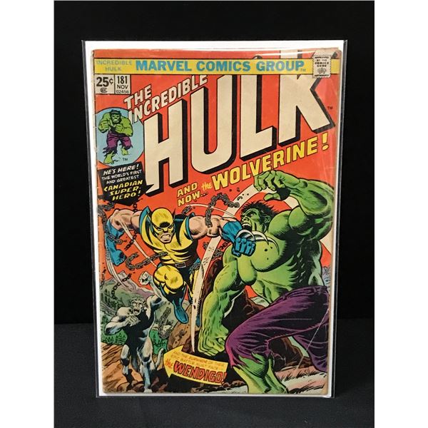 MARVEL COMICS THE INCREDIBLE HULK NO.181 (1ST APPEARANCE WOLVERINE) NO STAMP