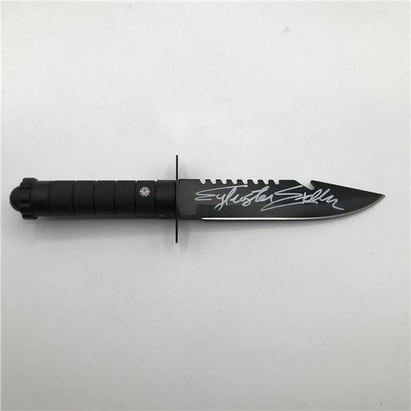 SYLVESTER STALLONE SIGNED KNIFE - KB COA