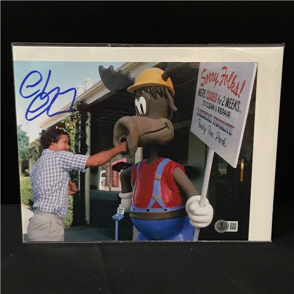 Chevy Chase SIGNED VACATION 8X10 - BECKETT COA