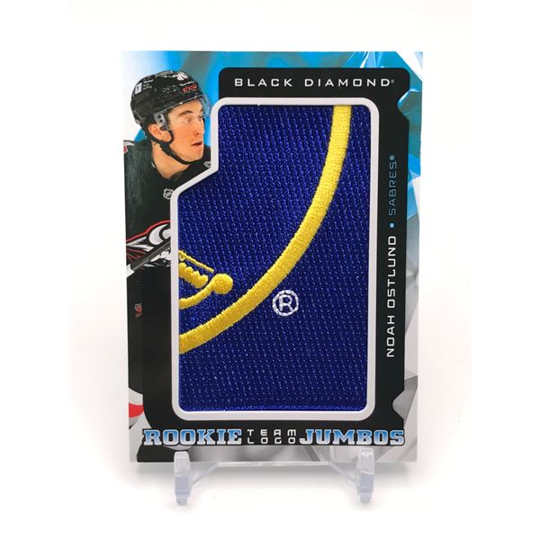 2025-26 UPPER DECK BLACK DIAMOND NOAH OSTLUND ROOKIE TEAM LOGO JUMBO HOCKEY TRADING CARD
