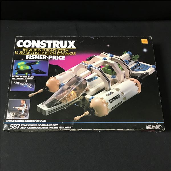 SEALED FISHER PRICE CONSTRUX 587 STAR FORCE COMMAND SET BUILDING TOY IN ORIGINAL BOX