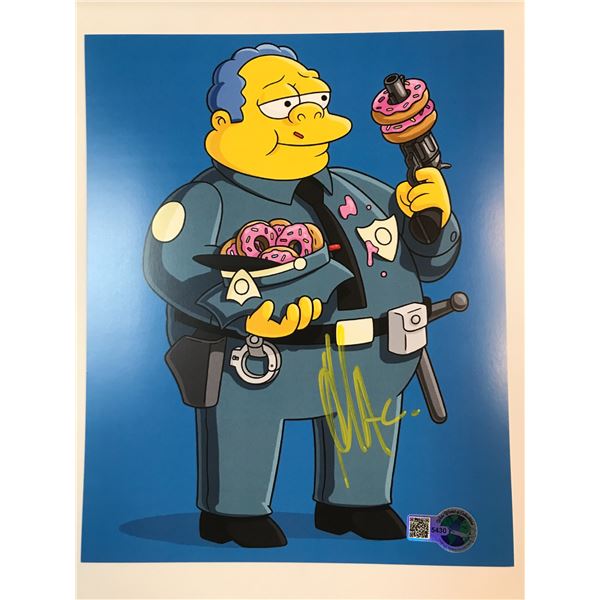 Hank Azaria SIGNED CHIEF WIGGUM SIMPSONS 8X10 - WWOC COA