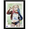 Image 1 : MARGOT ROBBIE SIGNED HARLEY QUINN11 X 18 PRINT - CELEBRITY COA