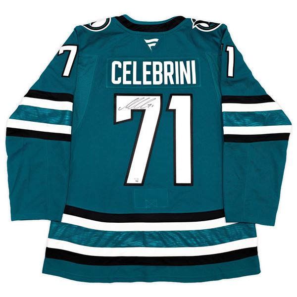 MACKLIN CELEBRINI SIGNED SAN JOSE SHARKS HOCKEY JERSEY - FANATICS COA