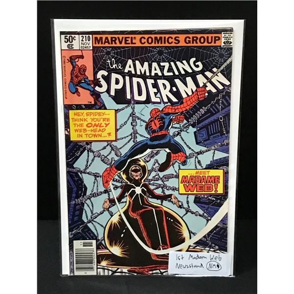 THE AMAZING SPIDERMAN #210 1ST MADAM WEB - MARVEL COMICS