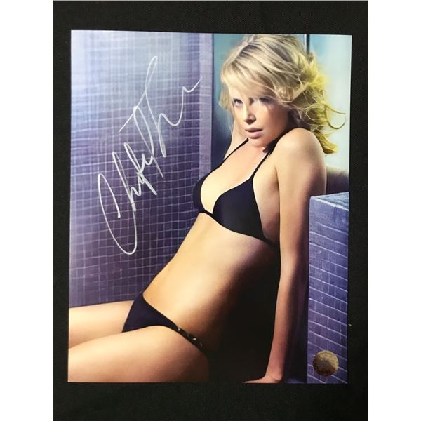 CHARLIZE THERON SIGNED 8X10 - KB COA