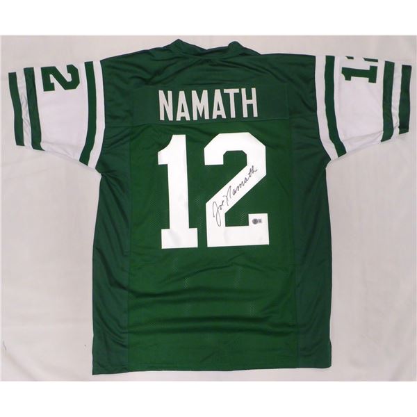 JOE NAMATH SIGNED FOOTBALL JERSEY - BECKETT COA