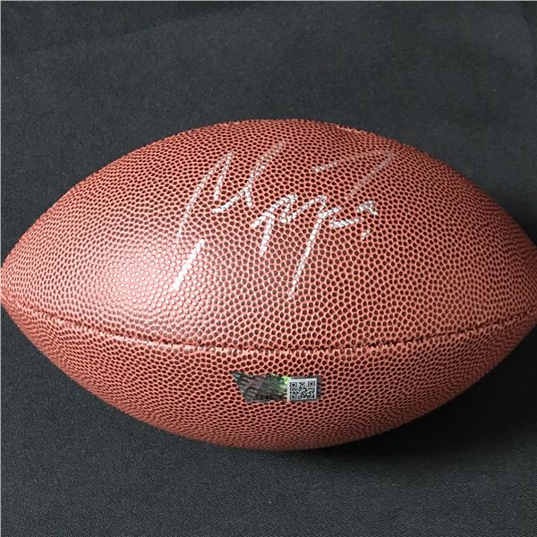 CHRISTIAN MCCAFFREY SIGNED WILSON FOOTBALL (ACE COA)