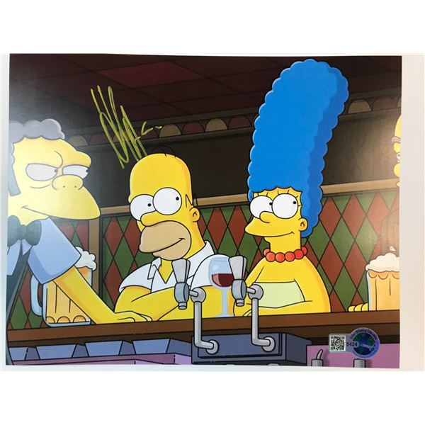 HANK AZAria SIGNED SIMPSONS 8X10 - WWOC COA