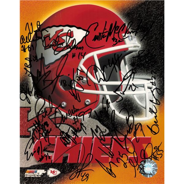 Kansas City Chiefs Team Autographed 8x10 Photo With 20 Signatures (NFL COA)