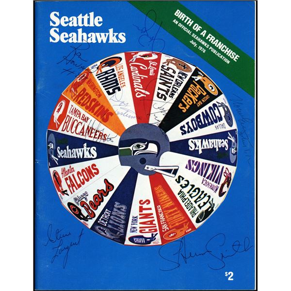 1976 Seattle Seahawks Inaugural Season Team Autographed Yearbook With 8 Signatures BECKETT COA