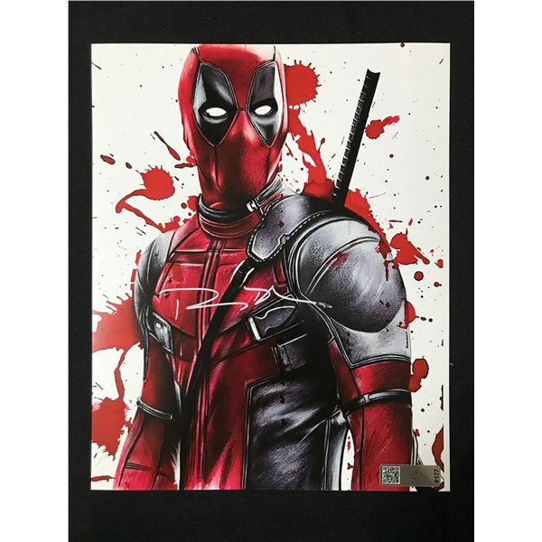 RYAN REYNOLD SIGNED DEADPOOL MINI POSTER - CELEBRITY COA
