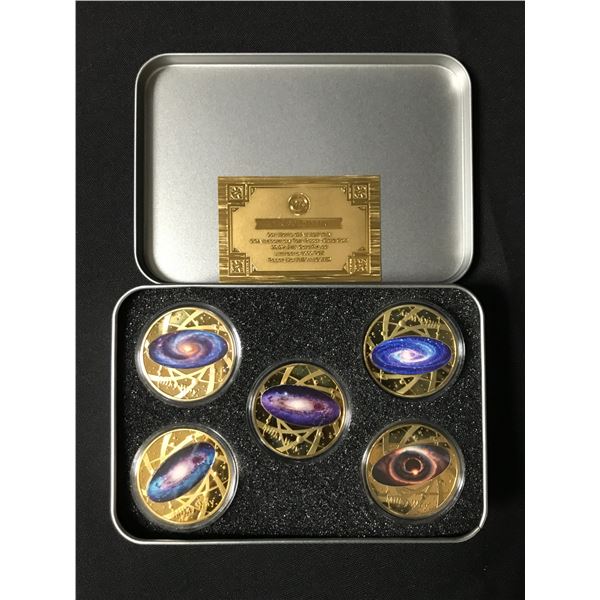 LOT OF 5 COLLECTIBLE Milky Way COINS IN COMMEMORATIVE CASE