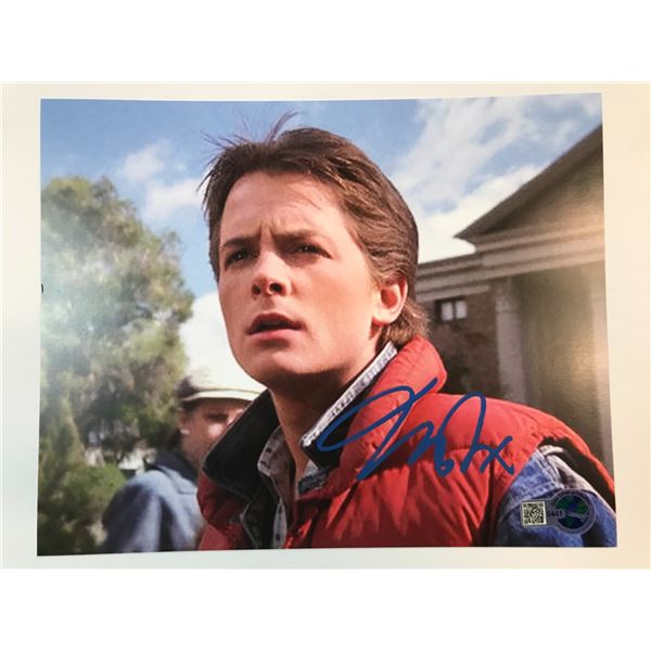 Michael J FOX BACK TO THE FUTURE SIGNED 8X10 - WWOC COA