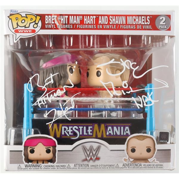 BRETT THE HITMAN HART AND SHAWN MICHAELS DUAL SIGNED FUNKO POP - FANATICS COA