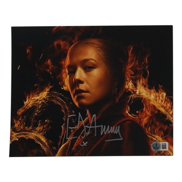 EMMA DARCY SIGNED HOUSE OF THE DRAGON 8 X 10 (BECKETT COA)