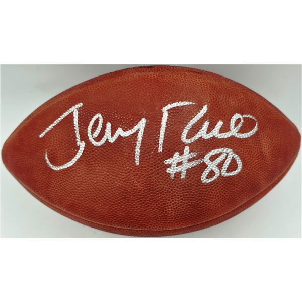 JERRY RICE SIGNED FOOTBALL - BECKETT COA