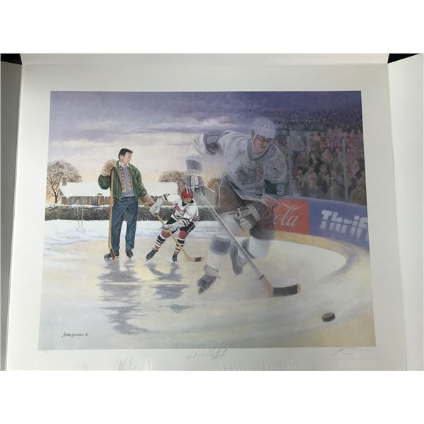LTD EDITION WAYNE GRETZKY SIGNED JAMES LUMBERS S BOY AND HIS DREAM PRINT 680/999