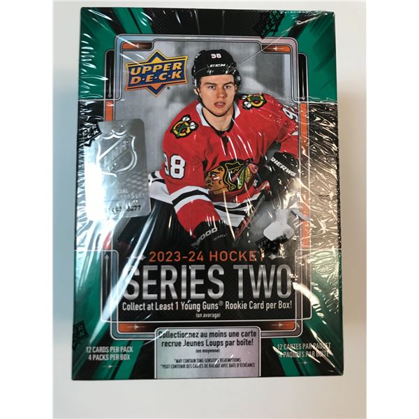 2023-24 UPPER DECK HOCKEY SERIES 2 SEALED TRADING. CARD BOX