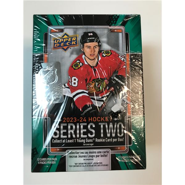 2023-24 UPPER DECK HOCKEY SERIES 2 SEALED TRADING. CARD BOX