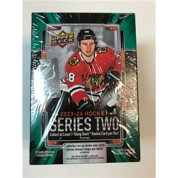 2023-24 UPPER DECK HOCKEY SERIES 2 SEALED TRADING. CARD BOX