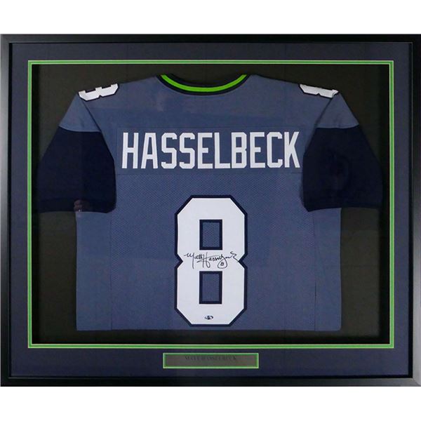 MATT HASSELBECK SIGNED AND FRAMED SEATTLE SEAHAWKS JERSEY - MCS COA