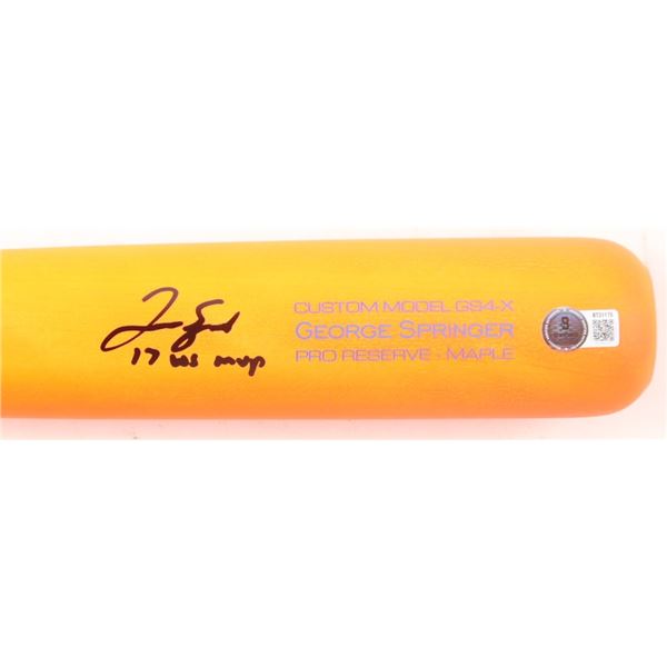 GEORGE SPRINGER SIGNED AND INSCRIBED BASEBALL BAT (BECKETT COA)