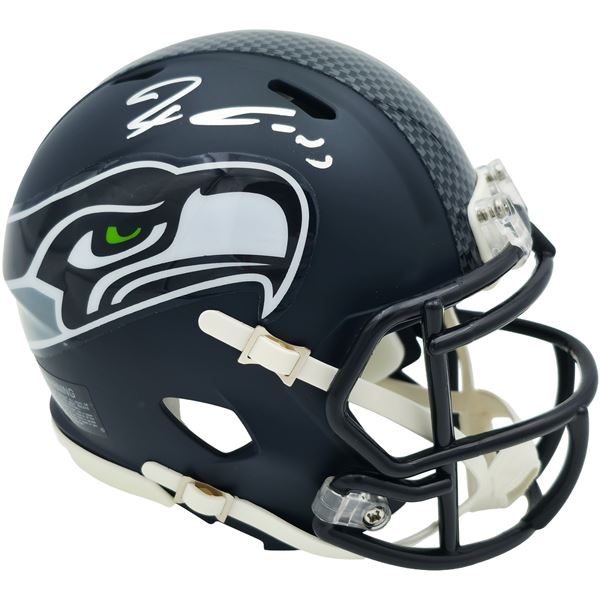 JAXSON SMITH NJIGBA SIGNED SEATTLE SEAHAKS MINI HELMET (BECKETT COA)