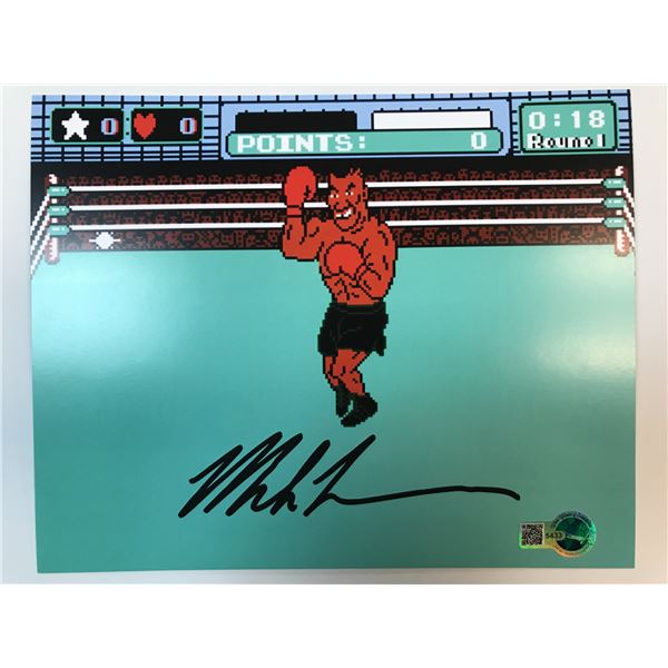 Mike Tyson SIGNED PUNCH OUT 8X10 - WWOC COA