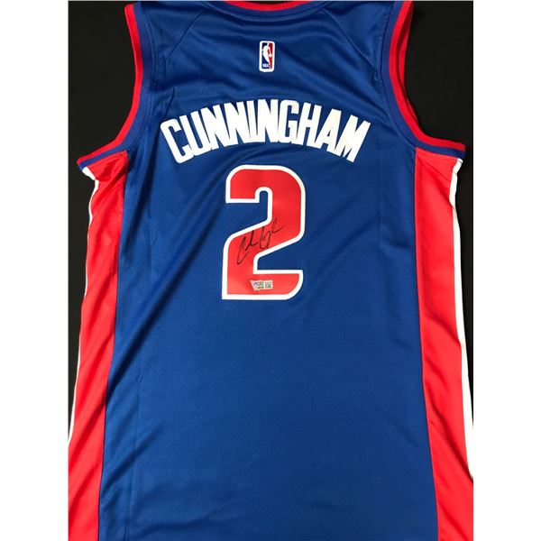 CADE CUNNINGHAM SIGNED DETROIT PISTONS BASKETBALL JERSEY - ACE COA