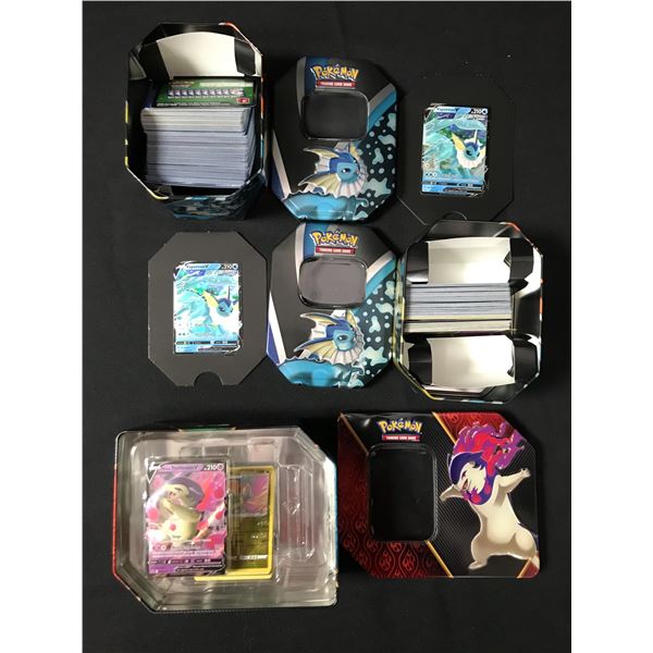 SEVERAL BOXES AND TINS OF POKEMON TCG TRADING CARDS