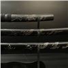 Image 2 : SET OF 3 SAMURAI SWORDS ON STAND