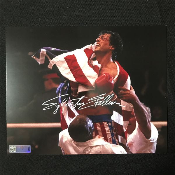 SYLVESTER STALLONE SIGNED ROCKY 8X10 - CELEBRITY COA