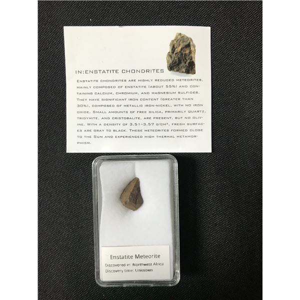 ENSTATITE METEORITE IN CASE NORTHWEST AFRICA