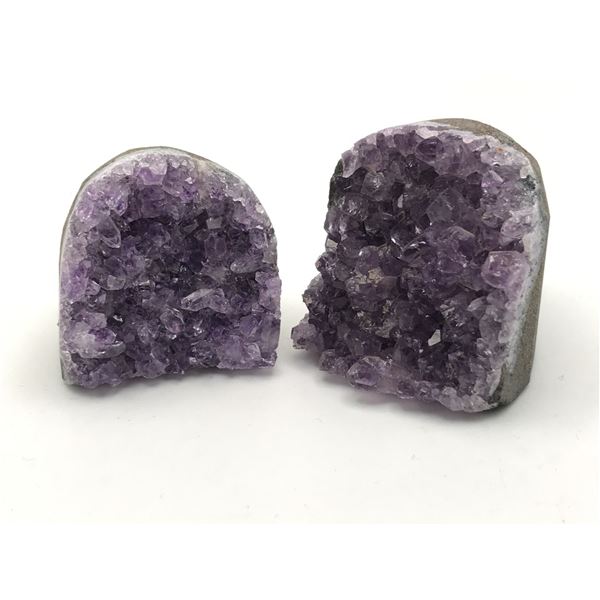 LOT OF 2 RAW AMETHYST GEODES