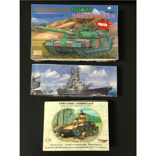 LOT OF 3 UNBUILT MODEL KITS