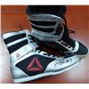 Image 1 : Floyd Mayweather Jr. Autographed Reebok Silver Boxing Shoes Beckett