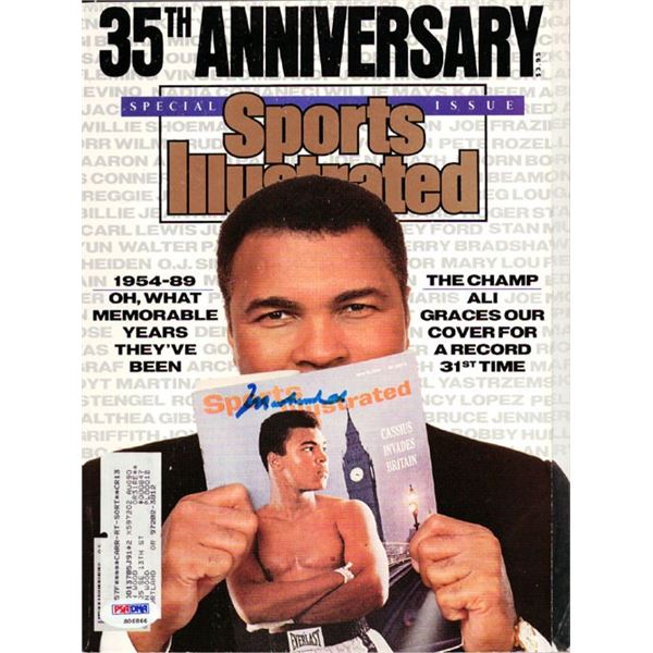 Muhammad Ali Autographed Sports Illustrated Magazine PSA