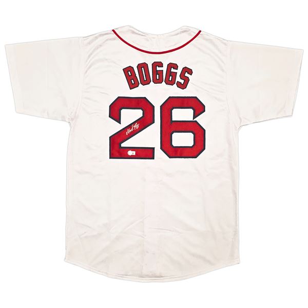 Boston Red Sox Wade Boggs Autographed White Jersey Beckett