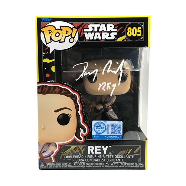DAISY RIDLEY SIGNED REY Star Wars FUNKO POP - KB COA