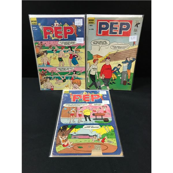 LOT OF 3 PEP COMICS - ARCHIE SERIES