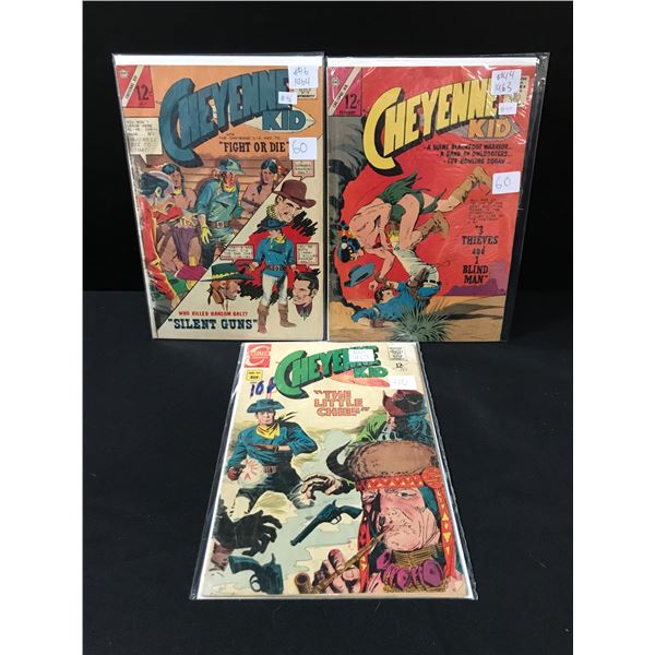 LOT OF 3 CHEYENNE KID COMICS - CHARLTON COMICS