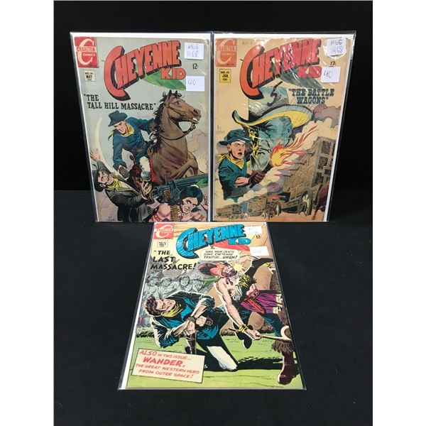 LOT OF 3 CHEYENNE KID COMICS - CHARLTON COMICS