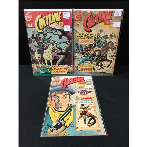 LOT OF 3 CHEYENNE KID COMICS - CHARLTON COMICS