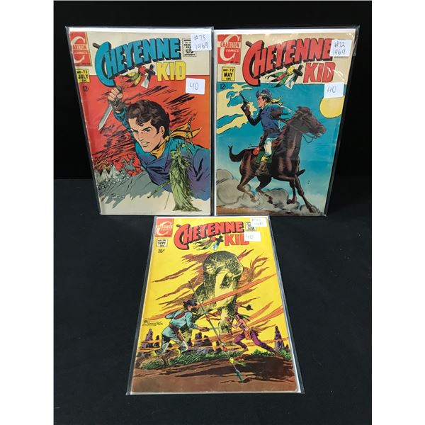 LOT OF 3 CHEYENNE KID COMICS - CHARLTON COMICS