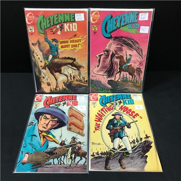 LOT OF 4 CHEYENNE KID COMICS - CHARLTON COMICS