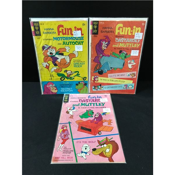 LOT OF 3 HANNA BARBERA FUN-IN COMICS - GOLD KEY COMICS
