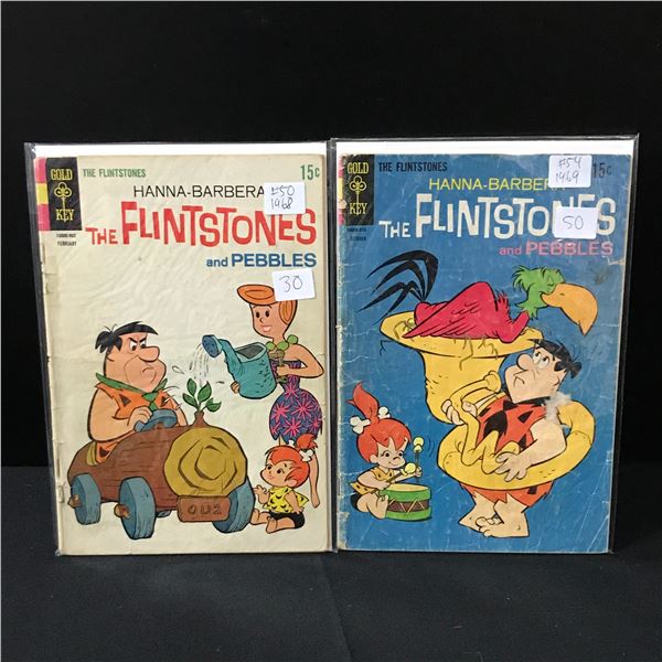 HANNA BARBERA THE FLINTSTONES #50 & #54 - GOLD KEY COMICS