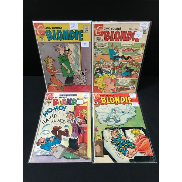 LOT OF 4 CHIC YOUNG'S BLONIIE COMICS - CHARLTON COMICS